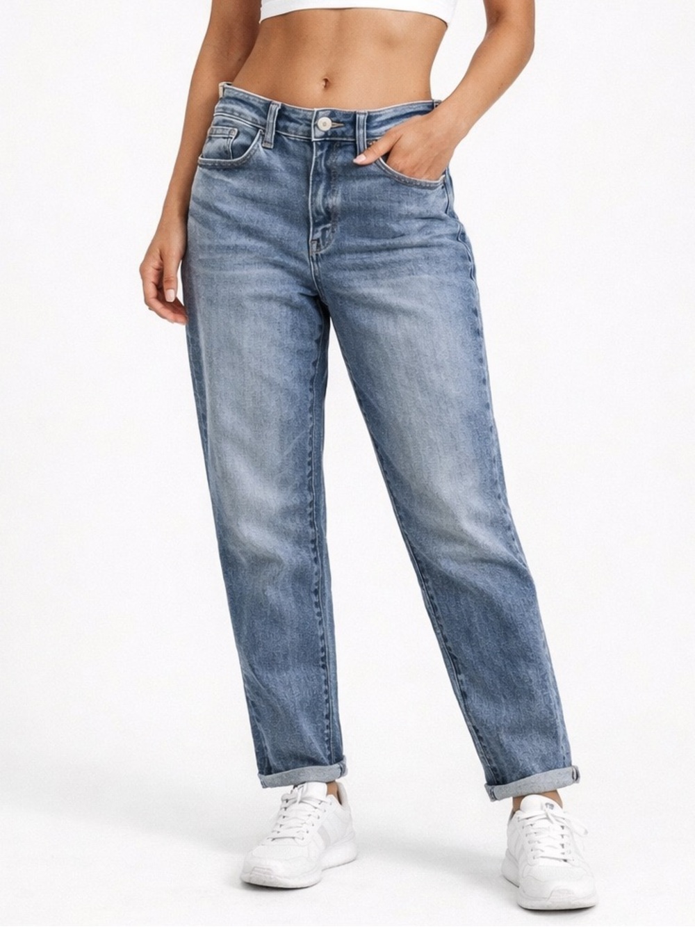 Judy Blue Boyfriend Fit Mid Rise Denim Jeans Style JB82335LT Size 3/26 Worn Once